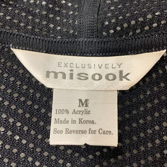 MISOOK Mesh Zip Up Hooded Jacket Tabbed Sleeves Side Vent Shoulder Pads women M - Picture 5 of 15